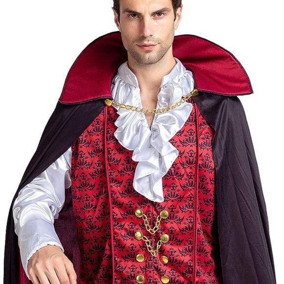 NWT SPOOKTACULAR CREATIONS RENAISSANCE MEDIEVAL DELUXE VAMPIRE COSTUME SMALL - Picture 14 of 15